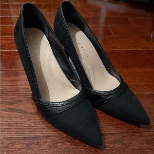 Kelly & Katie Black Pointed Toe Heels